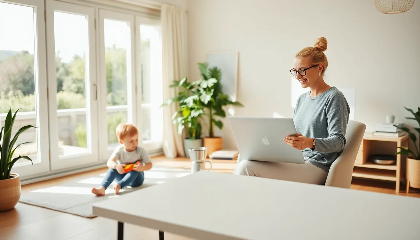 werken vanuit huis voor moeders